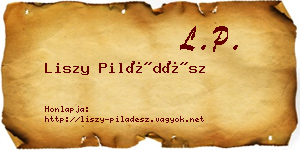 Liszy Piládész névjegykártya